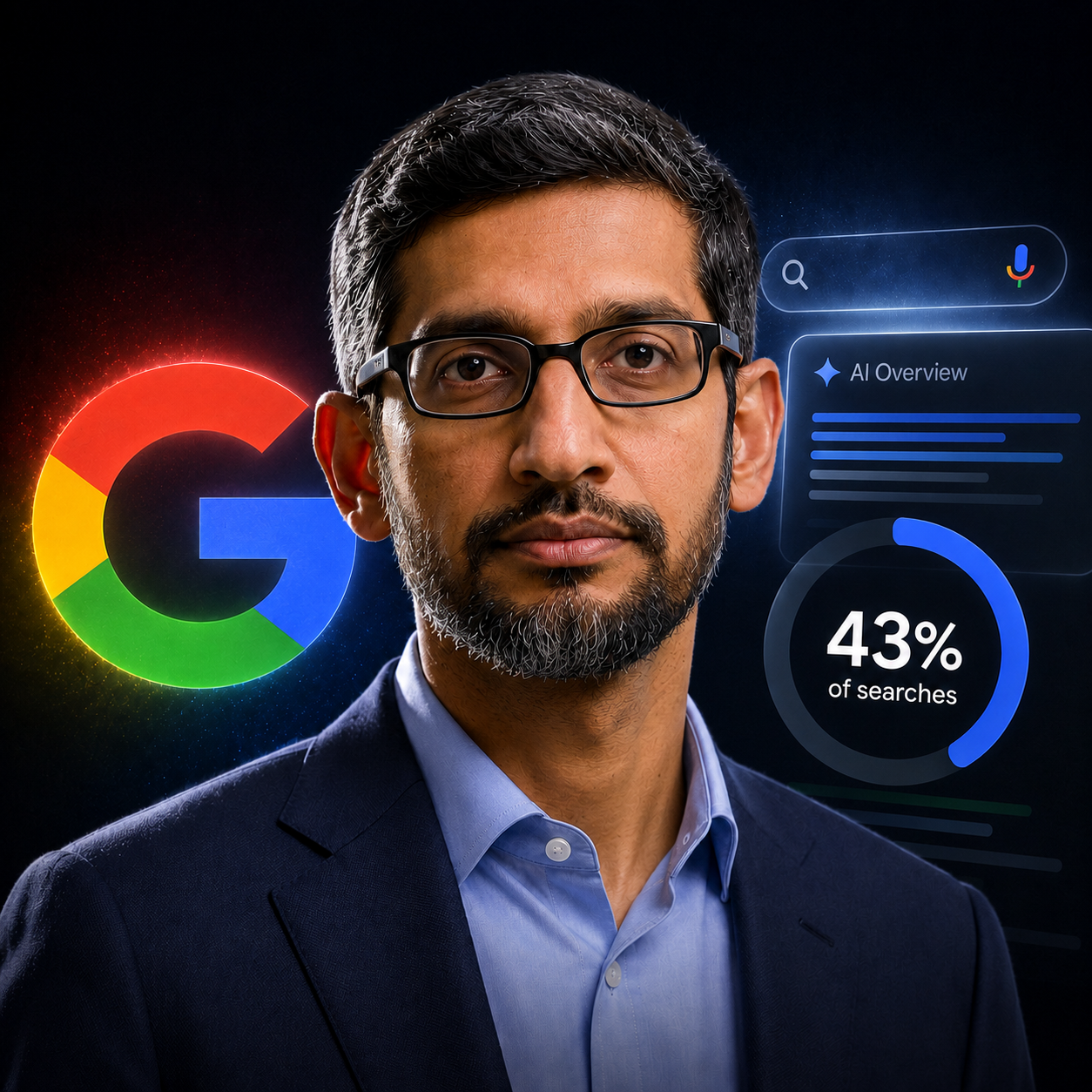 Google’s AI Overviews now appear in 43% of searches